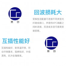 慈创LC四联无耳单模光纤耦合器连接器转接头法兰盘连接器