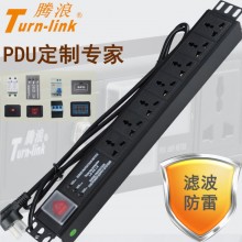 腾浪PDU插座机柜专用1.5U 七位插孔铝合金排插 壳体材质 铝合金