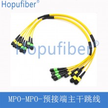 MPO-MPO光纤跳线MPO8芯12芯集束OM3/OM4光缆0G100G数据中心