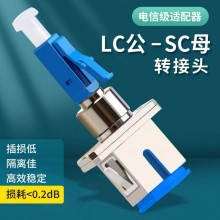 光纤适配器LC公SC母转接头阴阳式尾纤法兰耦合连接器LC-SC转换器